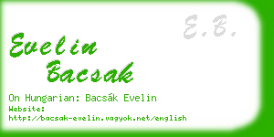 evelin bacsak business card
